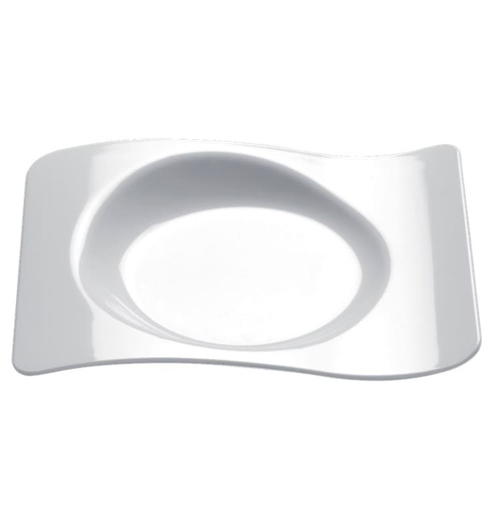 Tasting Plastic Plate PS "Forma" White 8x6,6 cm (50 Units) 