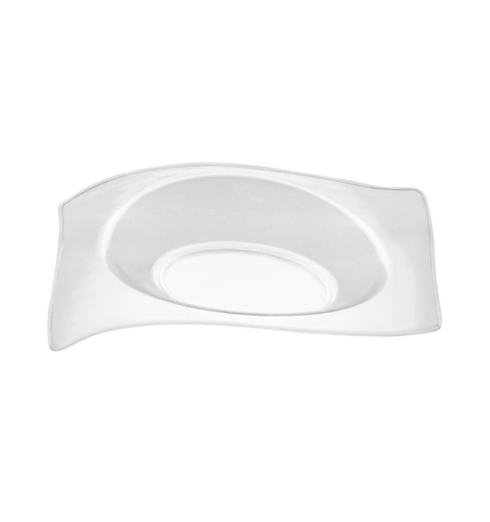 Tasting Plastic Plate PS Flat Clear 8x6,6 cm (50 Units) 