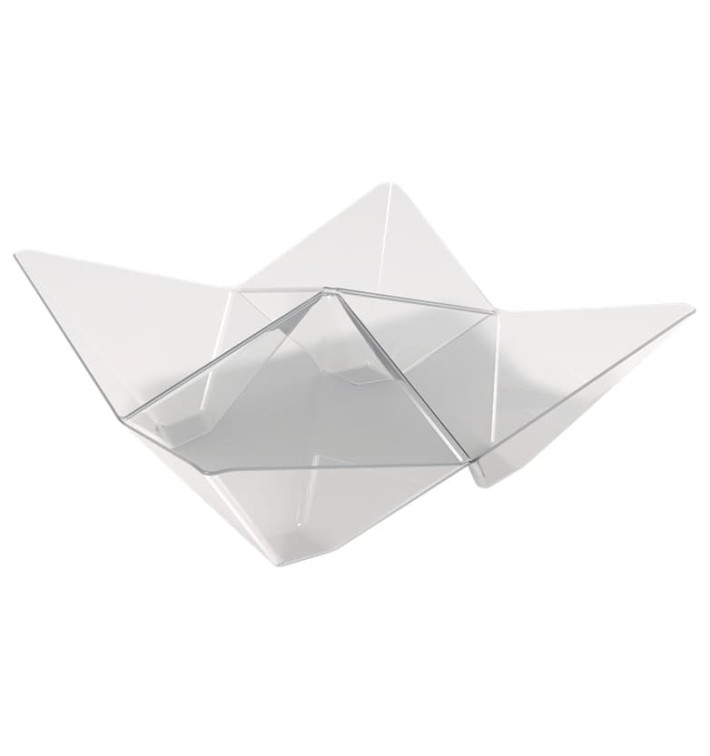 Tasting Plastic Bowl PS "Origami" Clear 10,3x10,3cm (25 Units)