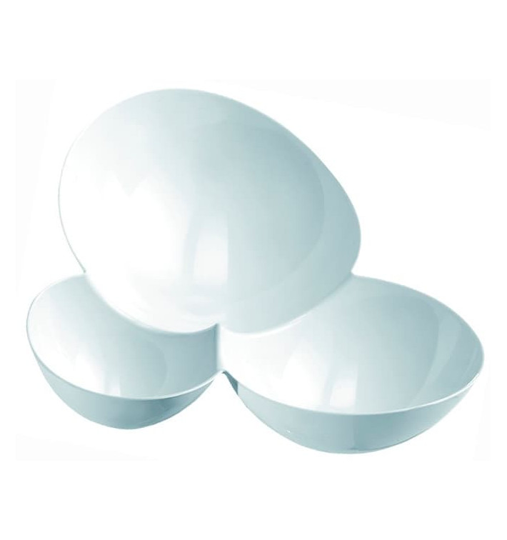 Tasting Plastic Bowl PS "Molecola" White 100ml (25 Units) 