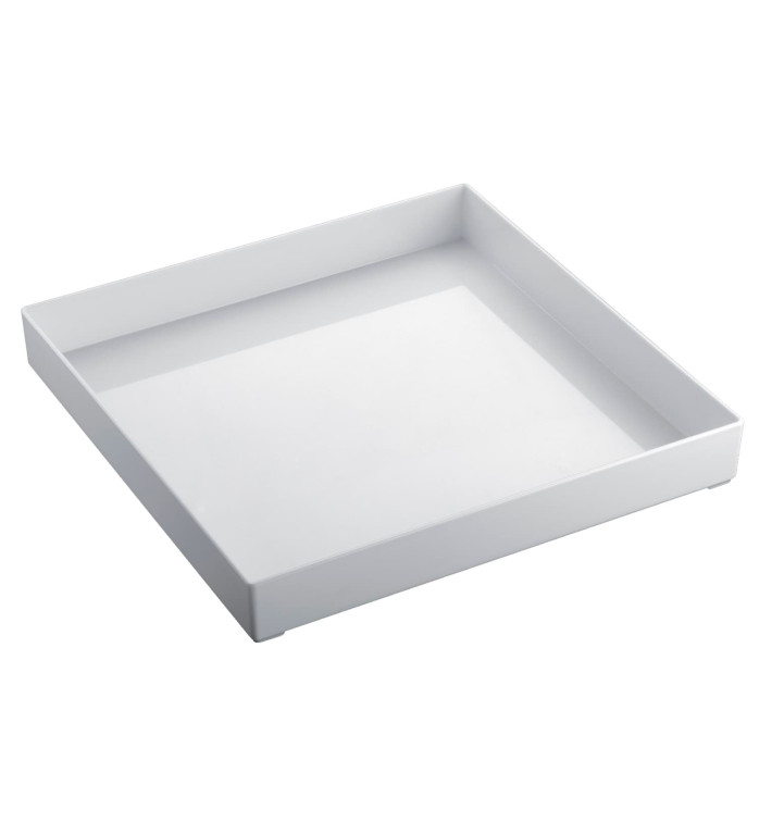 Plastic Tray White 30x30cm (9 Units)