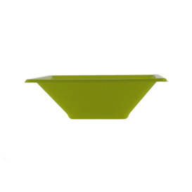 Plastic Bowl PS Square shape Pistachio 12x12cm (12 Units) 