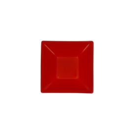 Plastic Bowl PS Square shape Red 12x12cm (1500 Units)