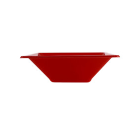 Plastic Bowl PS Square shape Red 12x12cm (1500 Units)