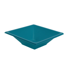 Plastic Bowl PS Square shape Turquoise 12x12cm (25 Units) 