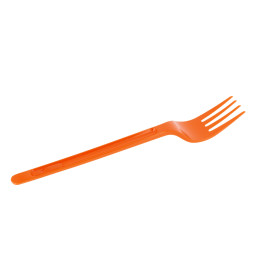 Plastic Fork PS Orange 17,5cm (20 Units) 