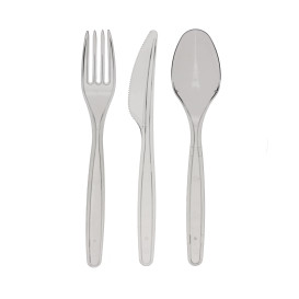 Plastic Fork PS Clear 17,5cm (20 Units) 