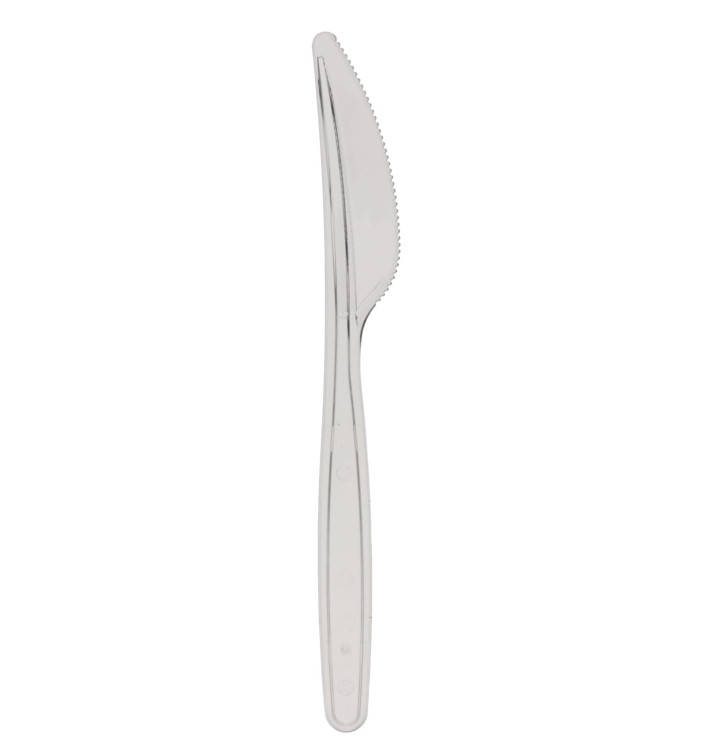 Plastic Knife PS Clear 17,5cm (20 Units) 