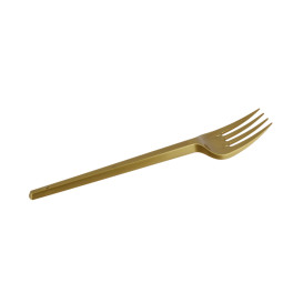 Plastic Fork PS Gold 16,5cm (20 Units)