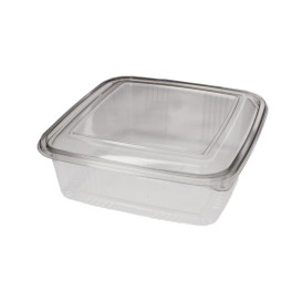 Plastic Hinged Deli Container PET Square shape 1500ml (200 Units)