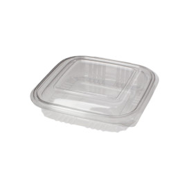 Plastic Hinged Deli Container PET Square shape 250ml (100 Units)  