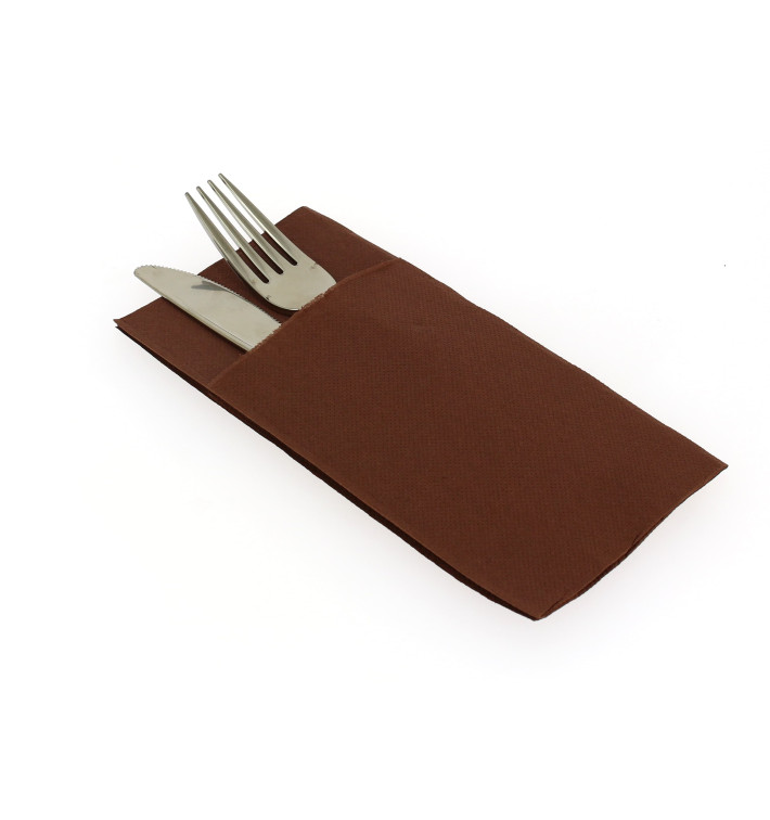 Pocket Fold Paper Napkins Brown 40x40cm (960 Units)