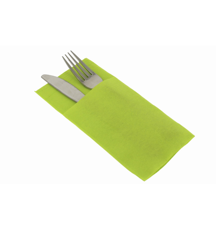 Pocket Fold Paper Napkins Pistachio 40x40cm (30 Units) 