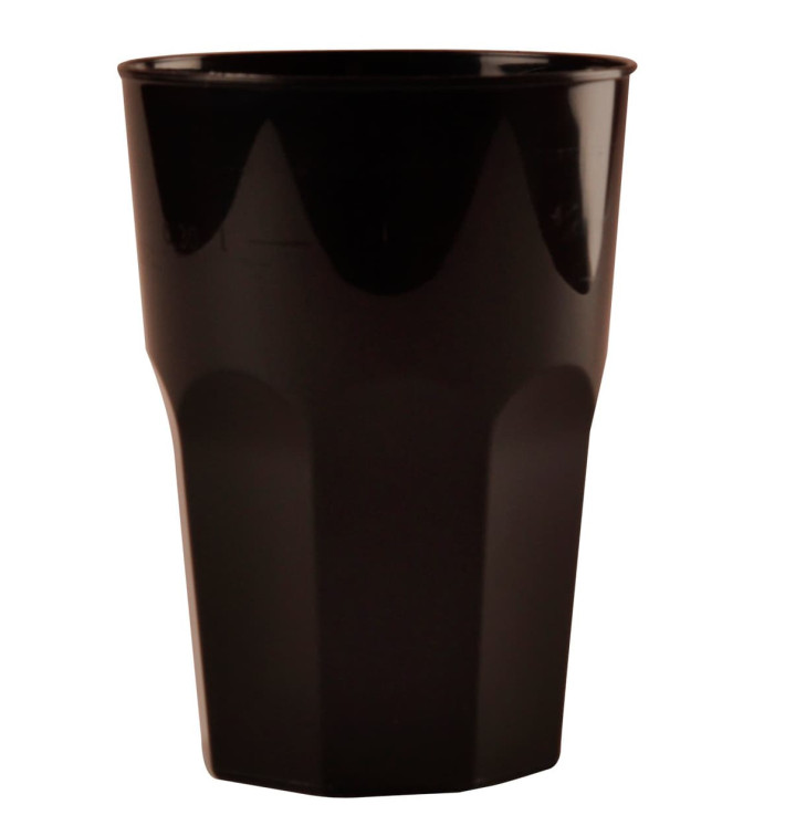 Plastic Cup for Cocktail PP Black Ø8,4cm 350ml (20 Units) 