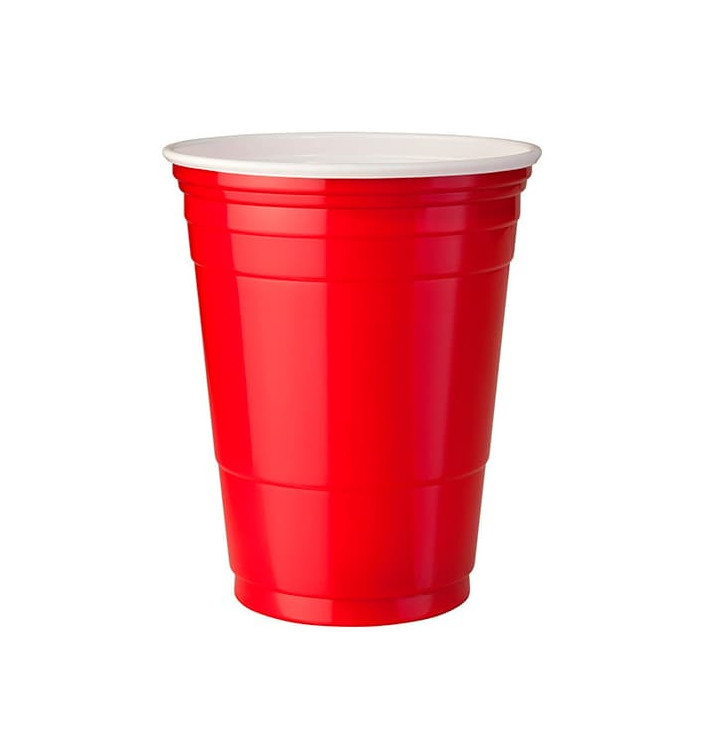 Plastic Cup PS Red American Party 470ml (50 Units)