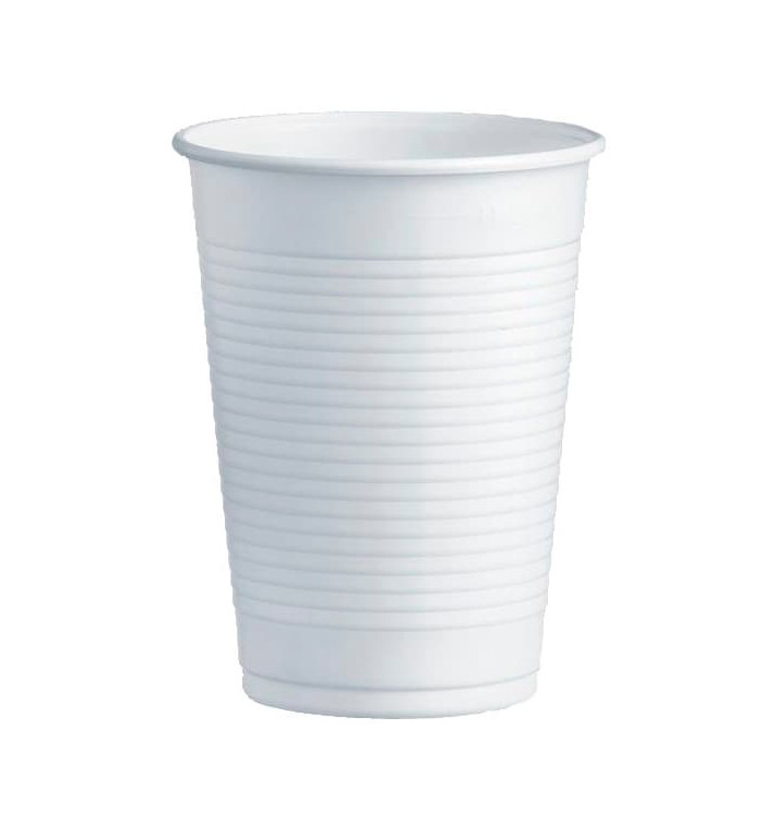 Plastic Cup PS White 230ml Ø7,0cm (3000 Units)