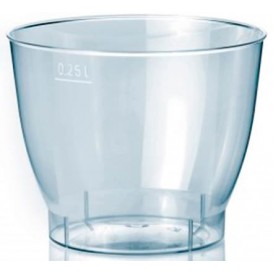 Reusable Cup PS Cristal Ribbed 200ml (25 Units)