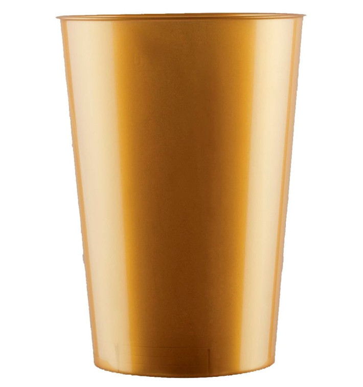 Plastic Cup PS "Moon" Gold 230ml (35 Units) 