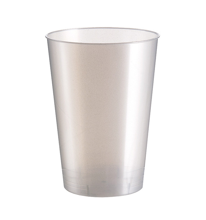 Plastic Cup PS "Moon" White Pearl 230ml (50 Units) 