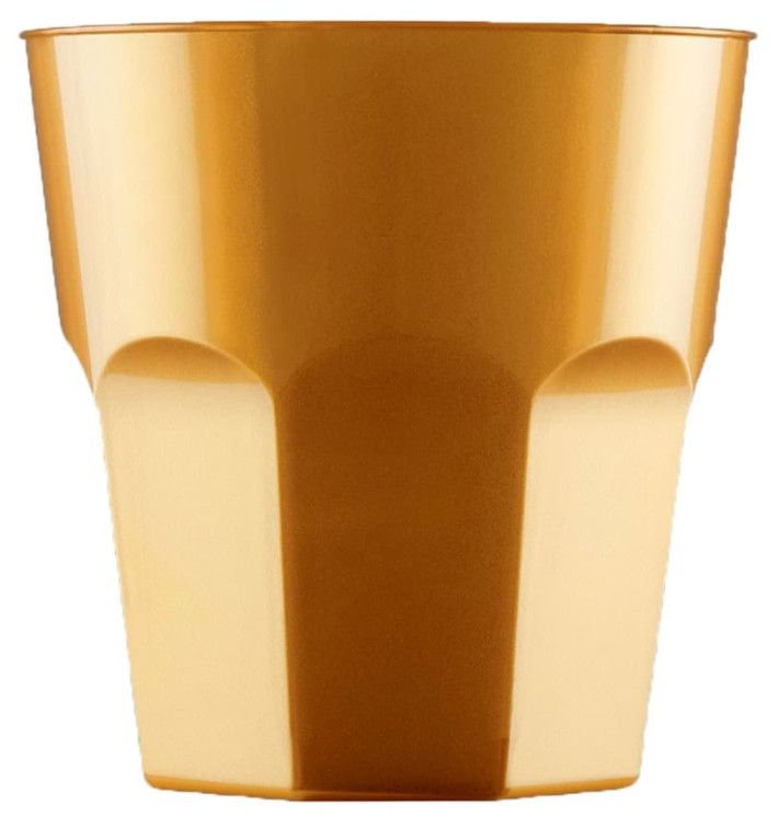 Plastic Cup for Cocktail PS Gold Ø7,3cm 220ml (1000 Units)