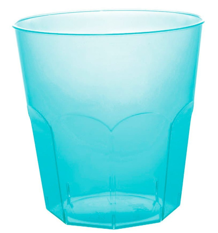 Plastic Cup PS Turquoise Clear Ø7,3cm 220ml (1000 Units)