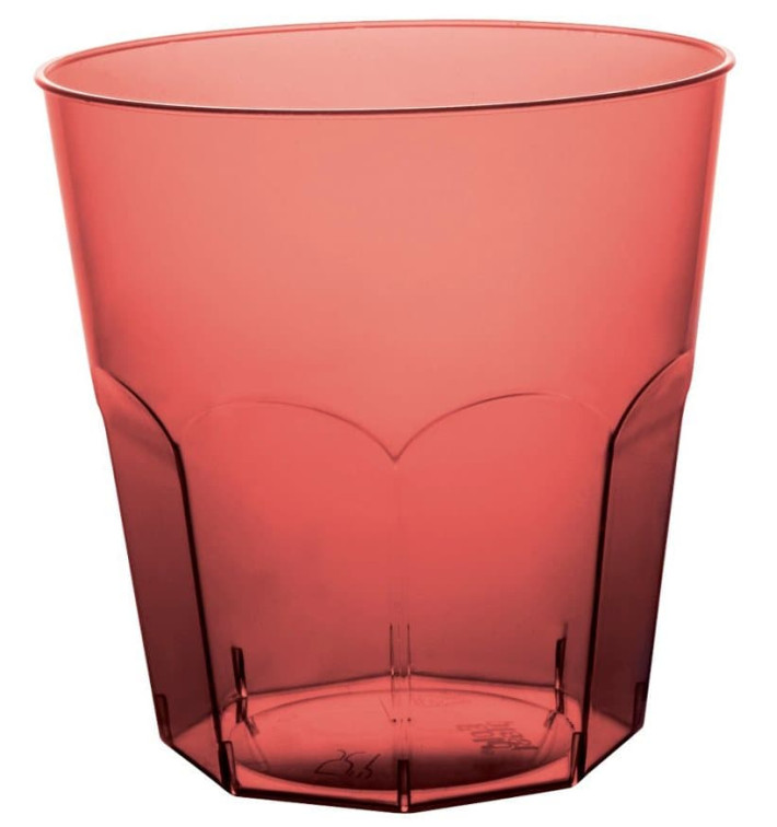 Plastic Cup PS Burgundy Clear Ø7,3cm 220ml (1000 Units)