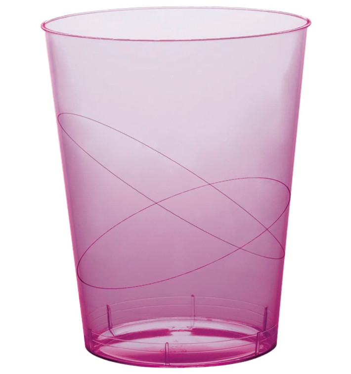 Plastic Cup PS "Moon" Lilac Clear 350ml (20 Units) 