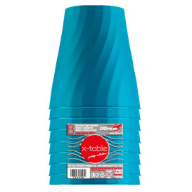 Plastic Cup PP "X-Table" Turquoise 320ml (8 Units) 