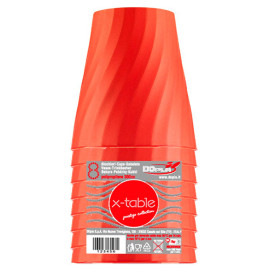 Plastic Cup PP "X-Table" Orange 320ml (8 Units) 