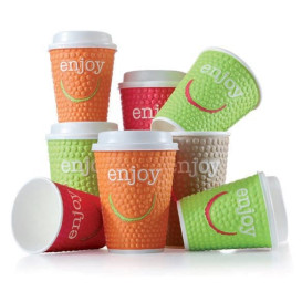 Paper Cup "Enjoy" 9 Oz/270ml Ø8,0cm (30 Units)