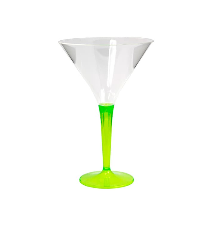 Plastic Stemmed Glass Cocktail Green 100 ml (48 Units)