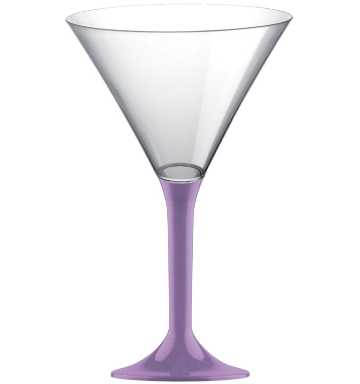 Plastic Stemmed Glass Cocktail Lilac 185ml 2P (200 Units)