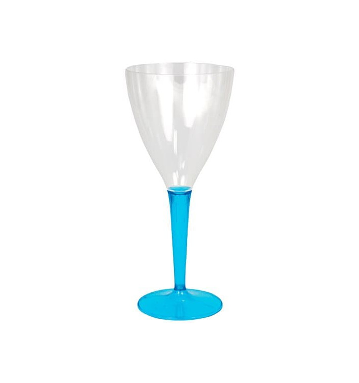 Plastic Stemmed Glass Wine Turquoise 130ml (60 Units)