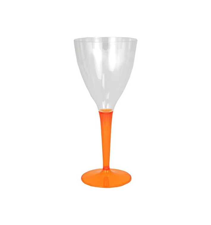 Plastic Stemmed Glass Wine Orange 130ml (60 Units)