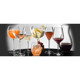 Reusable Plastic Glass Wine PC Clear Pearl 240ml (6 Units)