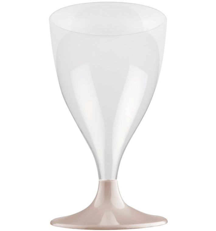 Plastic Stemmed Glass Wine Cream 200ml 2P (400 Units)