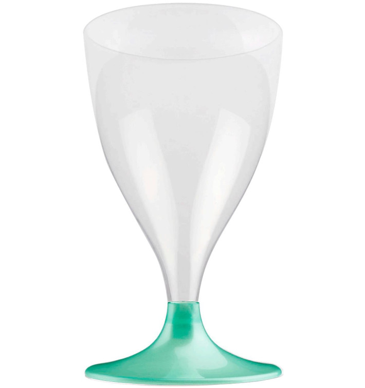 Plastic Stemmed Glass Wine Tiffany Pearl 200ml 2P (20 Units)