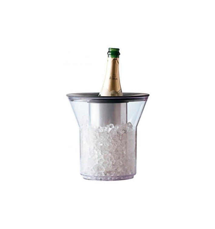 Plastic Ice Bucket for 1 Bottle Clear PCTA (1 Unit) 