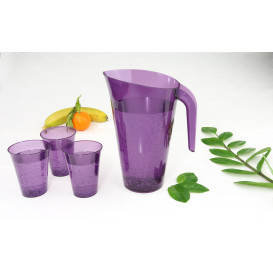 Plastic Jar PS Reusable Eggplant 1.500 ml (20 Units)