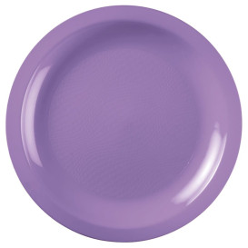 Plastic Plate Flat Lilac "Round" PP Ø18,5 cm (50 Units) 