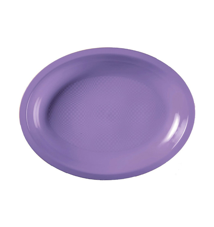 Plastic Platter Microwavable Oval Shape Lilac 25,5x19 cm (50 Units) 