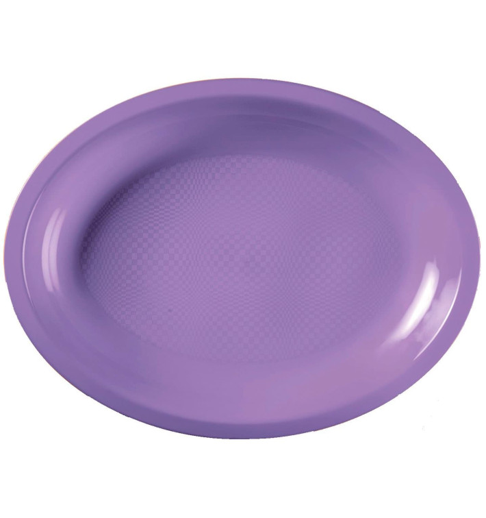 Plastic Platter Microwavable Oval Shape Lilac 25,5x19 cm (600 Units)