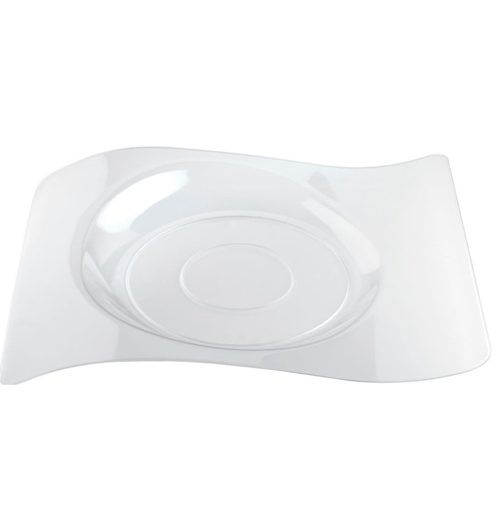 Plastic Plate "Forma" Clear 28x23 cm (12 Units) 