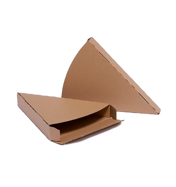 Corrugated Pizza Slice Box Kraft Takeaway (25 Units)