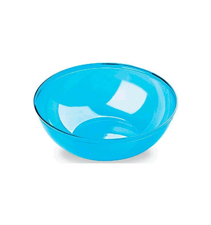 Plastic Bowl PS Crystal Hard Turquoise 3500ml Ø27cm (1 Unit) 