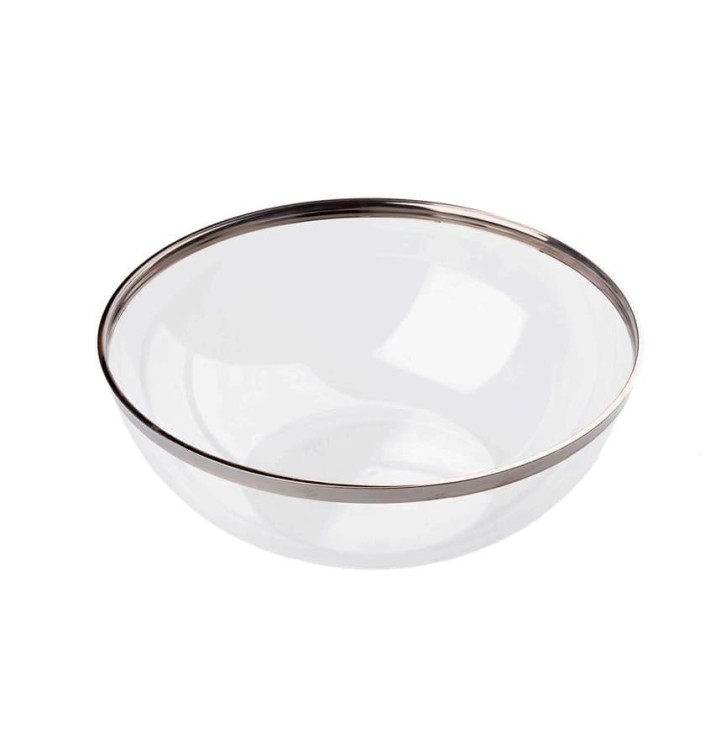 Plastic Bowl with Rim PS Crystal Hard 400ml Ø14cm (80 Units)