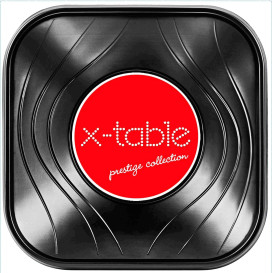 Plastic Bowl PP Square shape "X-Table" Black 18x18cm (8 Units) 