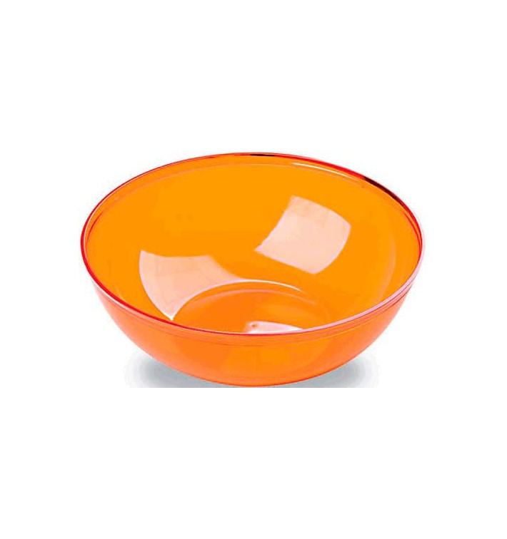 Plastic Bowl PS Crystal Hard Orange 3500ml Ø27cm (20 Units)