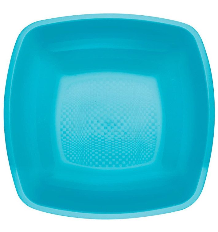 Plastic Plate Deep Turquoise Square shape PP 18 cm (300 Units)