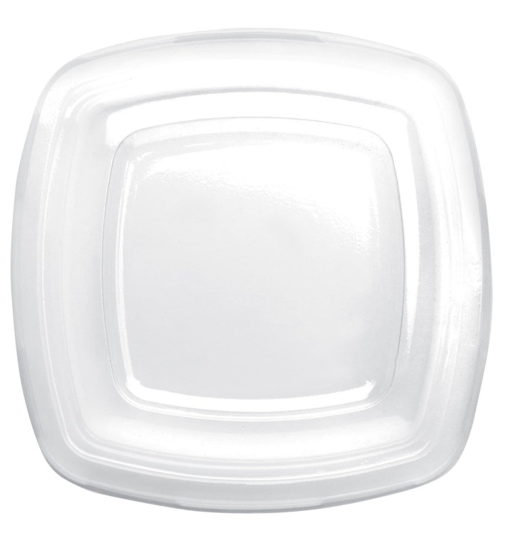 Plastic Lid Clear for Plate Square shape PET 18 cm (25 Units) 